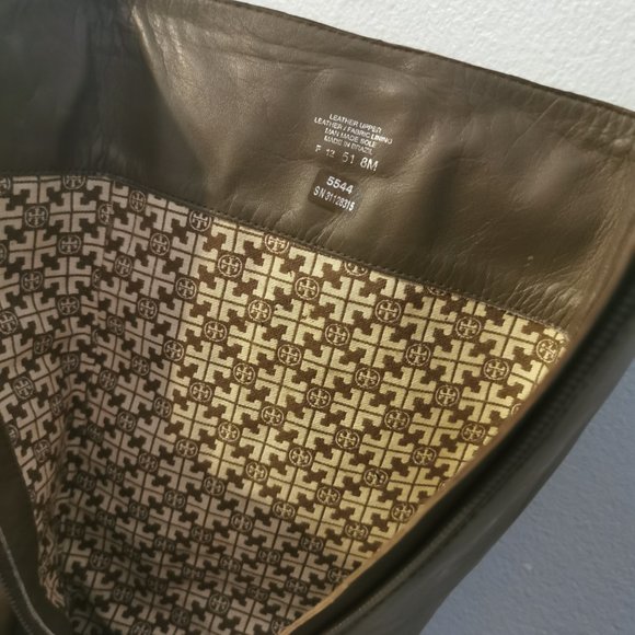 Tory Burch Sofia Tan Leather Riding Boots 8 - Picture 3 of 7